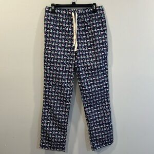 Vineyard Vines Lounge Pants NWT Blue Christmas Print Drawstring Waist Size Small
